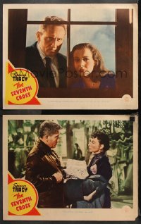 1w930 SEVENTH CROSS 2 LCs 1944 cool images of Spencer Tracy, Signe Hasso, Agnes Moorehead!