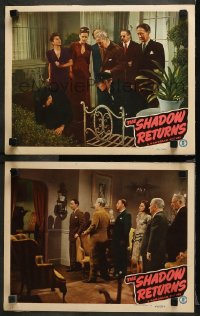 1w932 SHADOW RETURNS 2 LCs 1946 Barbara Reed, Rebel Randall, Emmett Vogan & Robert Emmett Keane!