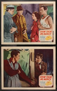 1w934 SHOW THEM NO MERCY 2 LCs R1949 Rochelle Hudson, Cesar Romero, Brophy, Bruce Cabot!