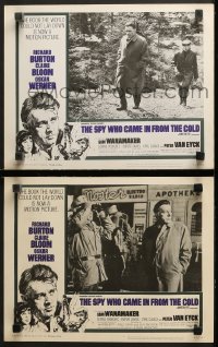 1w950 SPY WHO CAME IN FROM THE COLD 2 LCs 1965 Richard Burton, Terpning border art, Le Carre novel!