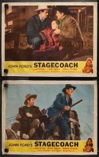 1w951 STAGECOACH 2 LCs R1948 John Wayne in the classic movie that made him a huge star!