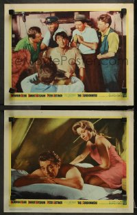 1w966 SUNDOWNERS 2 LCs 1961 Australians Deborah Kerr, Robert Mitchum, Peter Ustinov!