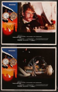 1w974 TIME AFTER TIME 2 LCs 1979 cool close-up images of Malcolm McDowell as H.G. Wells!