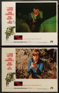 1w979 TRUE GRIT 2 LCs 1969 great images of John Wayne as Rooster Cogburn, Kim Darby!