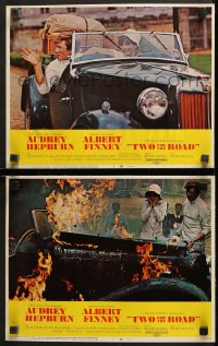 1w980 TWO FOR THE ROAD 2 LCs 1967 great images of Audrey Hepburn & Albert Finney, Stanley Donen!