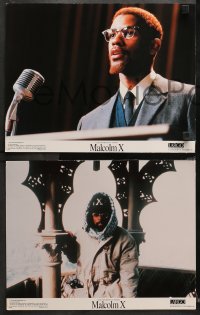 1w217 MALCOLM X 8 color 11x14 stills 1993 directed by Spike Lee, Denzel Washington in title role!