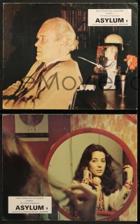1w044 ASYLUM 8 English LCs 1972 Peter Cushing, Britt Ekland, Robert Bloch, horror!