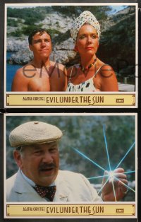 1w003 EVIL UNDER THE SUN 16 English LCs 1982 Agatha Christie, Peter Ustinov as Hercule Poirot!