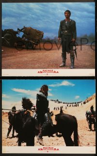 1w215 MAD MAX BEYOND THUNDERDOME 8 English LCs 1985 Mel Gibson, Tina Turner, cool action images!