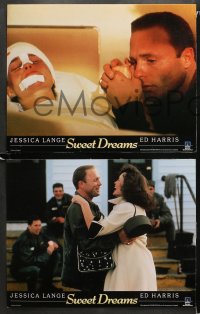 1w327 SWEET DREAMS 8 English LCs 1985 pretty Jessica Lange & Ed Harris in Patsy Cline bio!