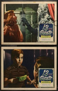 1w670 13 GHOSTS 3 LCs 1960 William Castle haunted house horror in Illusion-O!
