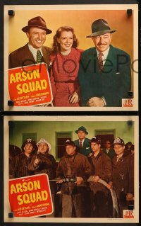 1w496 ARSON SQUAD 5 LCs 1945 Albertson, Robert Armstrong, Grace Gillern, burn for profit & thrills!
