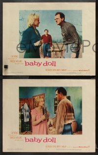 1w555 BABY DOLL 4 LCs 1957 sexy troubled teen Carroll Baker w/ Karl Malden, Eli Wallach, Elia Kazan!