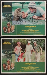 1w068 CADDYSHACK 8 LCs 1980 Chevy Chase, Bill Murray, Dangerfield, Cindy Morgan, golf classic!