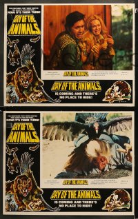 1w091 DAY OF THE ANIMALS 8 LCs 1977 wildlife revenge more shocking than The Birds, great artwork!