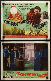 1w094 DAY THE SKY EXPLODED 8 LCs 1961 terror from the sky, Earth attacked from outer space, sci-fi!