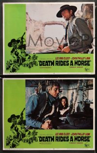 1w096 DEATH RIDES A HORSE 8 LCs 1968 Giulio Petroni's Da uomo a uomo, tough Lee Van Cleef!