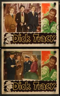 1w699 DICK TRACY 3 LCs 1945 detective Morgan Conway & Anne Jeffreys with Mike Mazurki as Splitface!