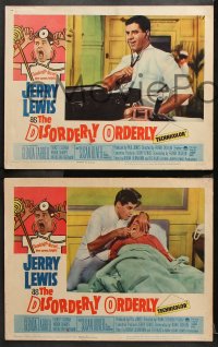 1w106 DISORDERLY ORDERLY 8 LCs 1965 cool images of wackiest hospital nurse Jerry Lewis!