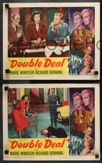 1w701 DOUBLE DEAL 3 LCs 1951 gorgeous Marie Windsor, rip-roaring drama of oil-mad Oklahoma!