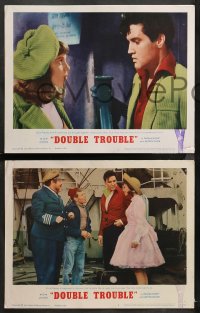 1w702 DOUBLE TROUBLE 3 LCs 1967 images of rockin' Elvis Presley singing and dancing, Annette Day!