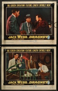 1w461 DRAGNET 6 LCs 1954 Jack Webb as detective Joe Friday, Ben Alexander as Frank Smith!