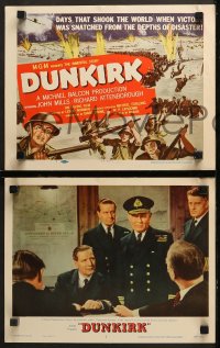 1w112 DUNKIRK 8 LCs 1958 John Mills, Ealing, Richard Attenborough, cool World War II battle scenes!