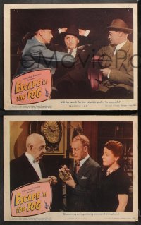 1w576 ESCAPE IN THE FOG 4 LCs 1945 Budd Boetticher film noir starring Otto Kruger & Nina Foch!
