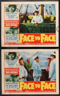 1w118 FACE TO FACE 8 LCs 1952 double-bill of Secret Sharer & Bride Comes to Yellow Sky!