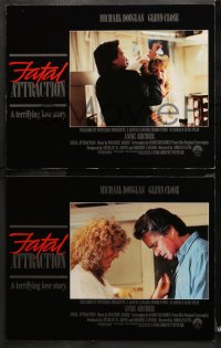 1w121 FATAL ATTRACTION 8 LCs 1987 Michael Douglas, Glenn Close, a terrifying love story!
