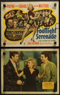 1w131 FOOTLIGHT SERENADE 8 LCs 1942 sexy Betty Grable, John Payne, Victor Mature!