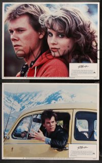 1w132 FOOTLOOSE 8 LCs 1984 Lori Singer, Dianne Wiest, Kevin Bacon shows hicks how to dance!