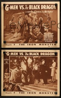 1w145 G-MEN VS. THE BLACK DRAGON 8 chapter 7 LCs 1943 The Iron Monster, Republic serial!