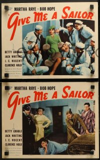 1w711 GIVE ME A SAILOR 3 LCs 1938 Martha Raye, Navy man Bob Hope, sexy Betty Grable!
