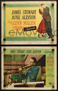 1w150 GLENN MILLER STORY 8 LCs 1954 James Stewart in the title role playing trumpet, June Allyson!
