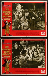 1w154 GREATEST SHOW ON EARTH 8 LCs R1970s Cecil B. DeMille circus classic, Cornel Wilde!