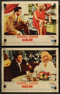 1w409 HARLOW 7 LCs 1965 great images of Carroll Baker in the title role, what was she really like!