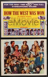 1w173 HOW THE WEST WAS WON 8 int'l LCs R1969 John Ford epic, Debbie Reynolds, Gregory Peck & all-star cast!