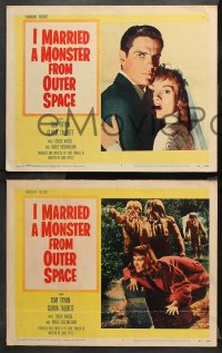 1w178 I MARRIED A MONSTER FROM OUTER SPACE 8 LCs 1958 Gloria Talbott's husband Tom Tryon is an alien