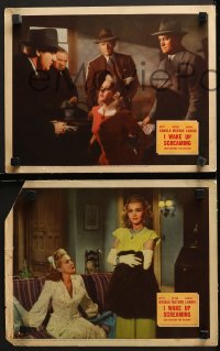 1w718 I WAKE UP SCREAMING 3 LCs 1941 Betty Grable with Laird Cregar, William Gargan & Ralph Dunn!
