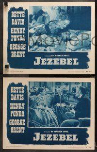 1w725 JEZEBEL 3 LCs R1948 Bette Davis, Henry Fonda, Faye Bainter, directed by William Wyler!