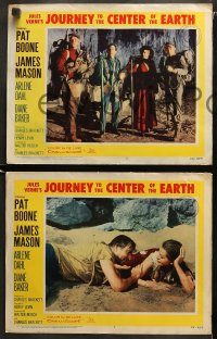 1w470 JOURNEY TO THE CENTER OF THE EARTH 6 LCs 1959 Jules Verne, Pat Boone, great sci-fi images!