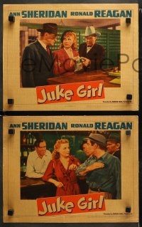 1w471 JUKE GIRL 6 LCs 1942 Robertson, Da Silva, all with great images of sexy bad Ann Sheridan!