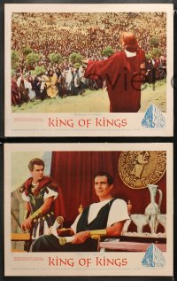1w190 KING OF KINGS 8 LCs 1961 Nicholas Ray Biblical epic, Hurd Hatfield as Pontius Pilate!