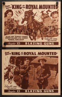 1w191 KING OF THE ROYAL MOUNTED 8 chapter 10 LCs 1940 Mountie Rocky Lane, serial, Blazing Guns!