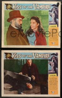 1w728 KISS OF THE VAMPIRE 3 LCs 1963 Hammer horror, Clifford Evans, sexy vampire Isobel Black!