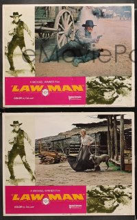 1w200 LAWMAN 8 int'l LCs 1971 great images of cowboy Burt Lancaster, directed by Michael Winner!