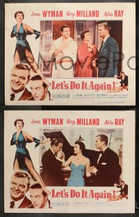 1w472 LET'S DO IT AGAIN 6 LCs 1953 Ray Milland, art and images of sexy go go girl Jane Wyman!