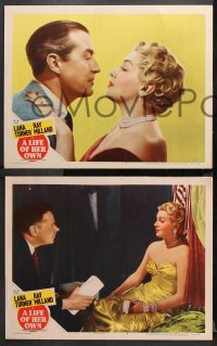 1w733 LIFE OF HER OWN 3 LCs 1950 sexy Lana Turner as Lily James who really lived, Ray Milland!