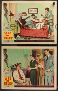 1w734 LIFE OF RILEY 3 LCs 1949 William Bendix, you haven't laughed until you've lived it!